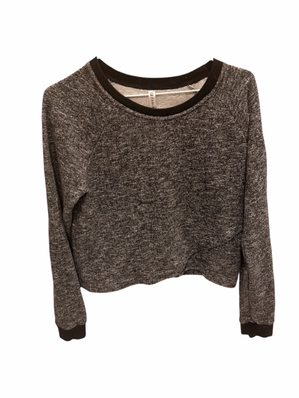 Fabletics Black and Heather Gray Crewneck Pullover
